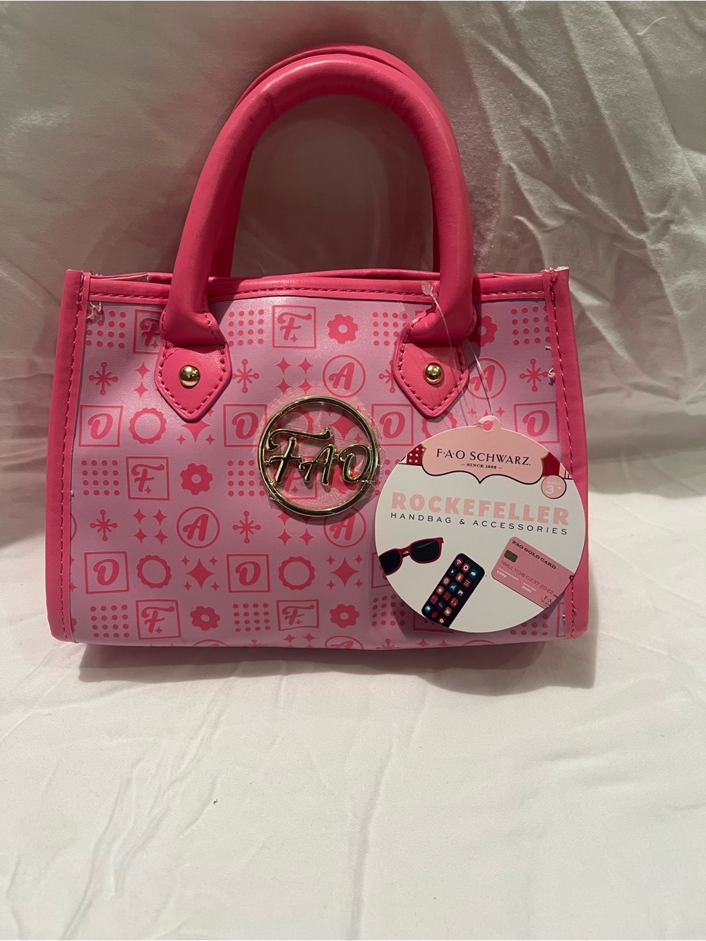 FAO Schwarz Hot Pink Patterned Mini Handbag